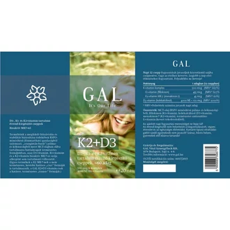 GAL K2+D3 vitamin - doboz kihajtva GAL K2+D3 vitamin - doboz kihajtva