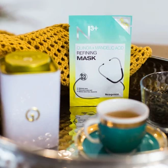 Neogence N3+ pórusösszehúzó fátyolmaszk quinoával és mandulasavval  Neogence N3+ pórusösszehúzó fátyolmaszk quinoával és mandulasavval