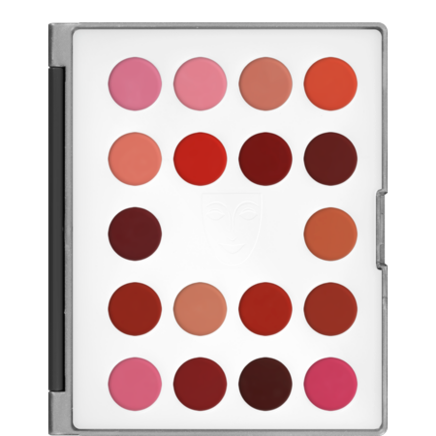 Kryolan Lip Rouge Classic Mini Palette 18 színű rúzs minipaletta (LC)