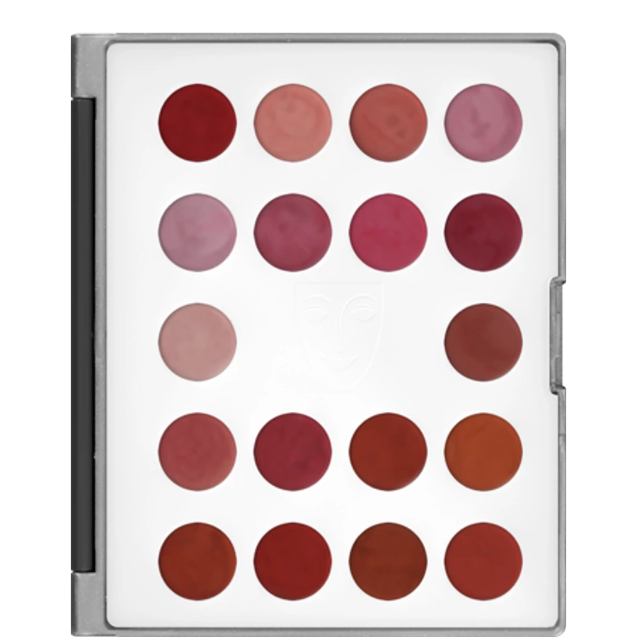 Kryolan Lip Rouge Classic Mini Palette 18 színű rúzs minipaletta (LCP)