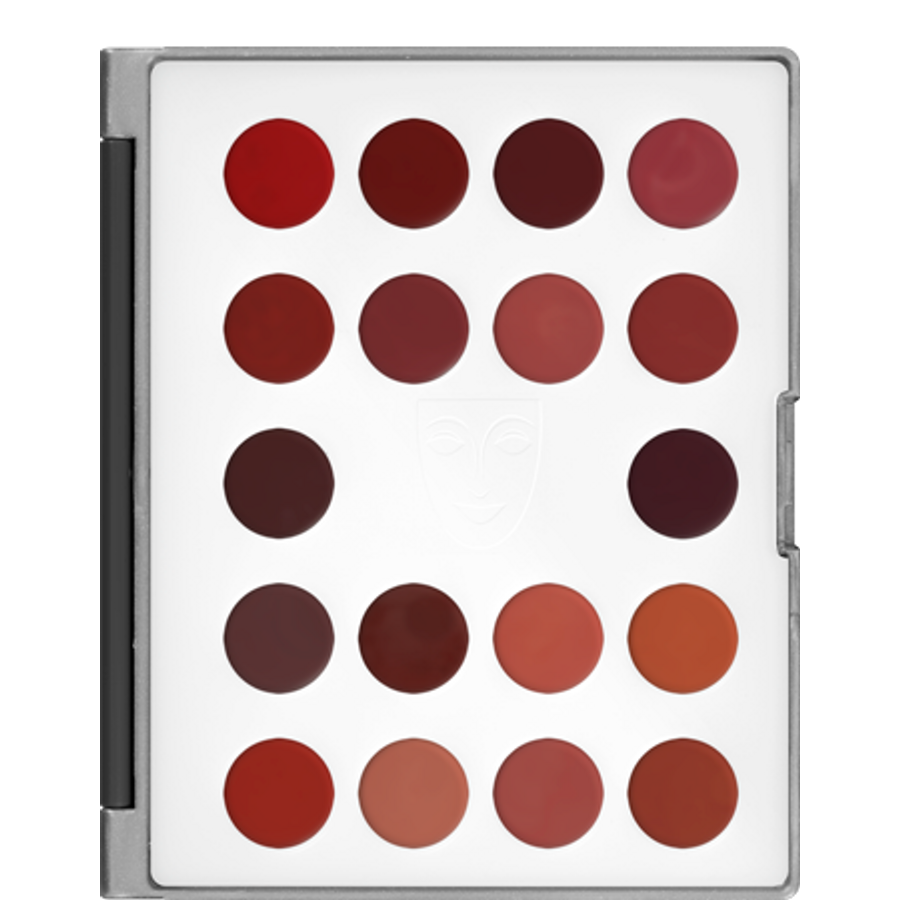 Kryolan Lip Rouge Classic Mini Palette 18 színű rúzs minipaletta (LF)